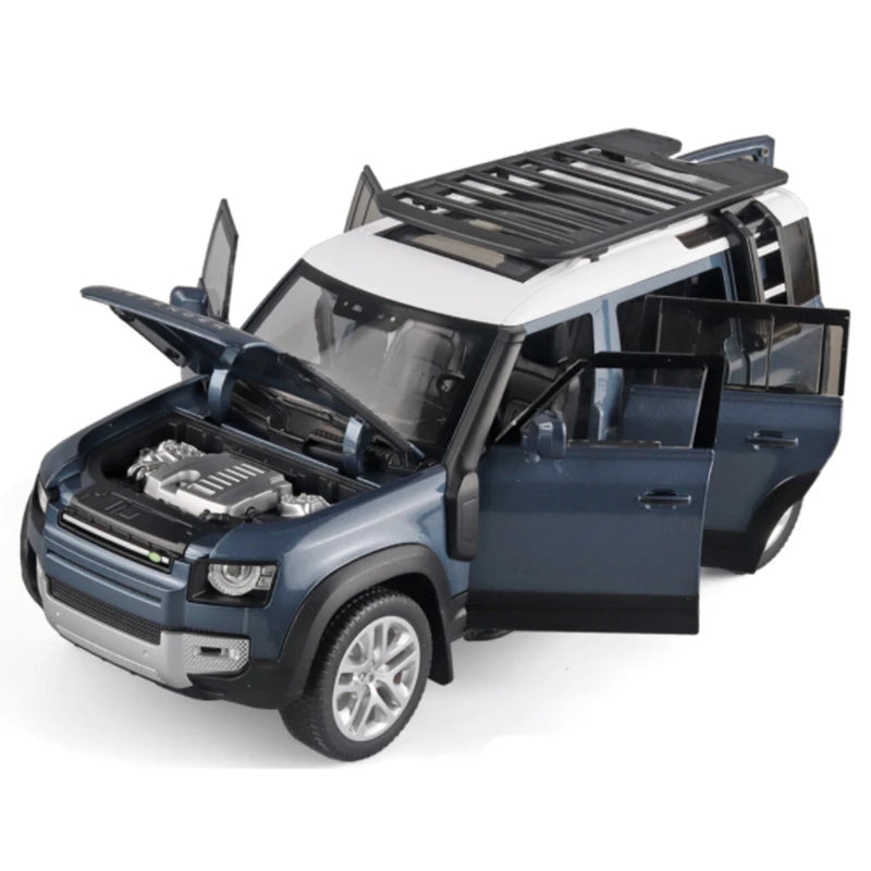 1/18 Range Land Rover Defender SUV Alloy Car Model Diecast Metal Toy Off-road Vehicle Car Model Sound Light Simulation Kids Gift
