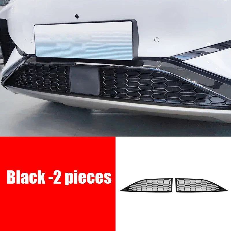 For BYD Sealion 7 Sea lion 07 EV 2024 2025 2026 The honeycomb insect proof mesh on the lower grille is bright black
