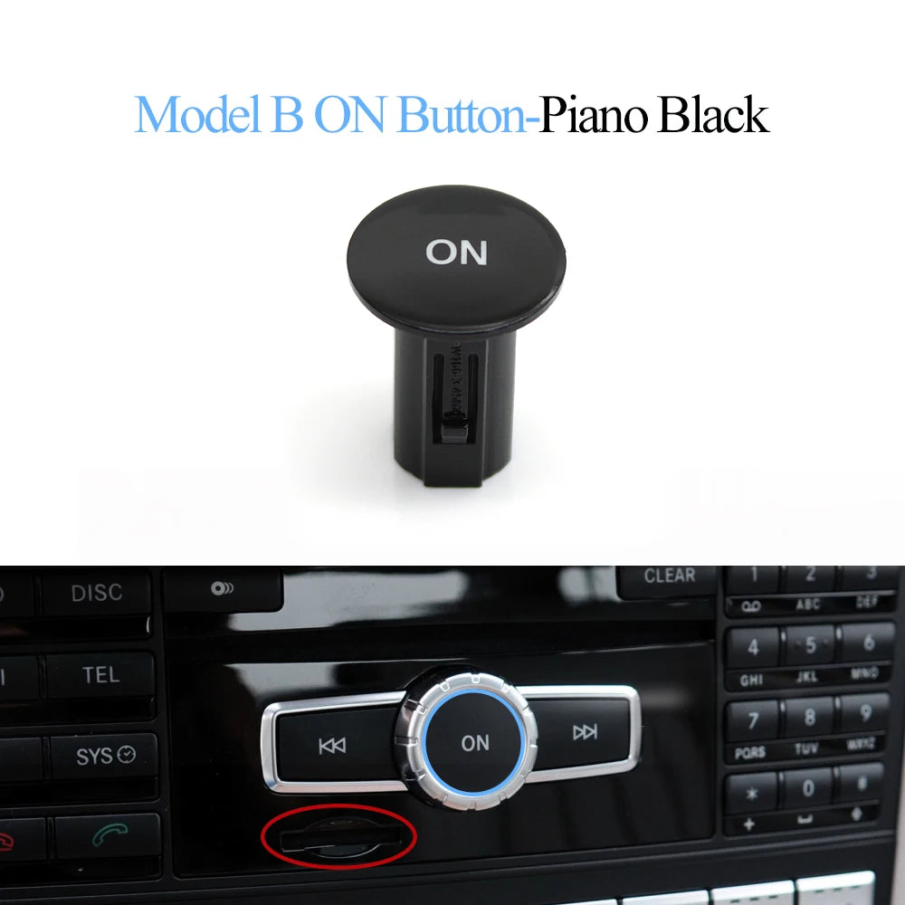 Front Center Console Radio CD Player Button Knob ON Button Switch Cap For Mercedes Benz W204 X204 W212 W207 W218 W166 W156 W176