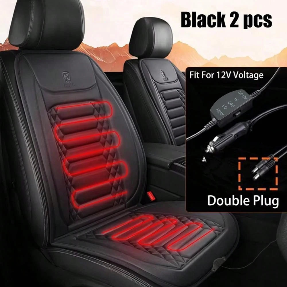 12V Heated Car Seat Cover Heating Pad Fast Car Seat Heater Flannel Heated Cars Seat Protector Seat Heating Cover Car Accessories
