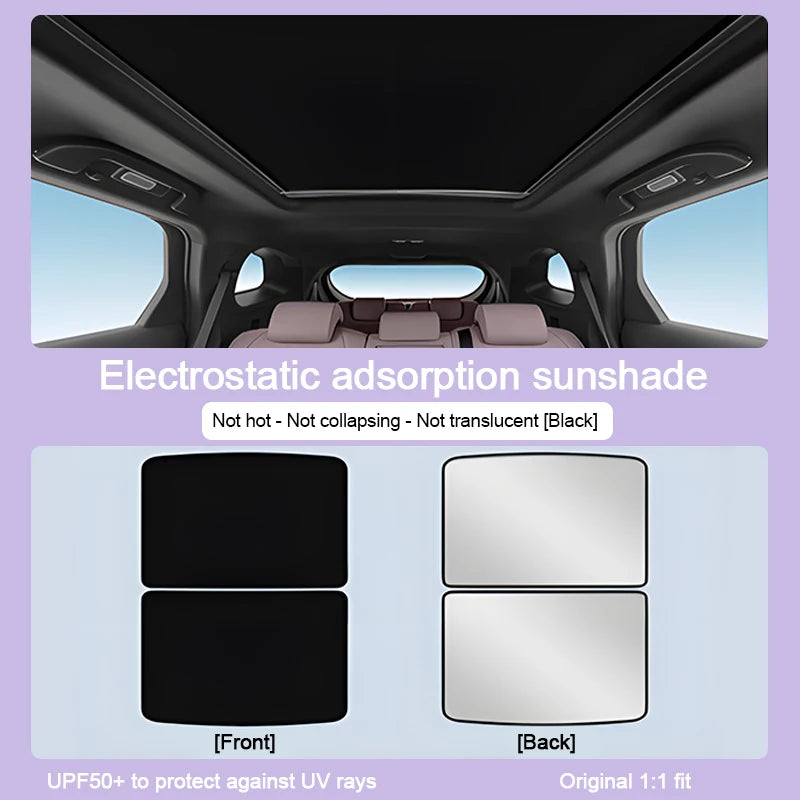 For Rox Polestones 01 2026 2025 2024 2023 Electrostatic Adsorption Sun Visor Roof Sunshade Accessories Interior Sun Protection