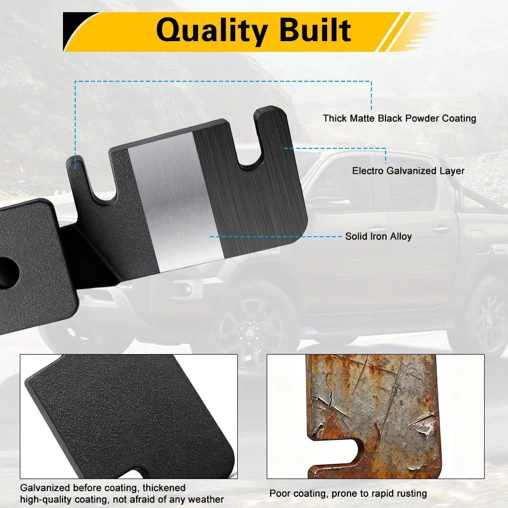 Hood Ditch LED Light Brackets for 2014-2026 Toyota Hilux ,Offroad Hood Hinge Light Mount Brackets kit for Pod Work Lights.