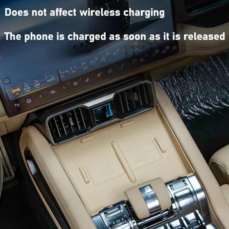 For BYD Equation Leopard 8 Car Silicone Charging Pad Anti-Slip Mat Dustproof Wireless Charger Protective Accessories