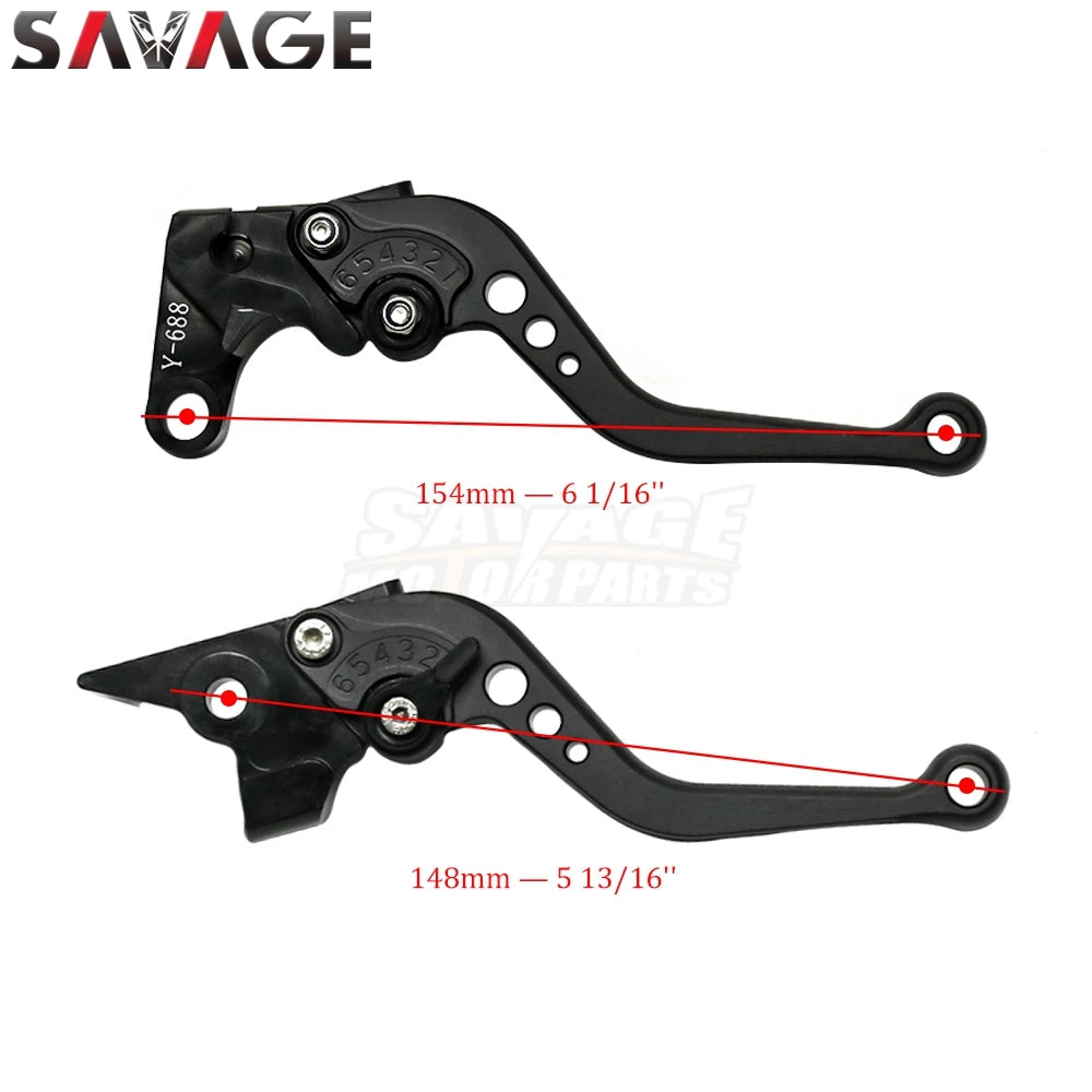 2024 MT-07 Short Brake Clutch Levers For Yamaha FZ-07 MT07 2014-2023 Motorcycle Accessories Adjustable Front Control Handles