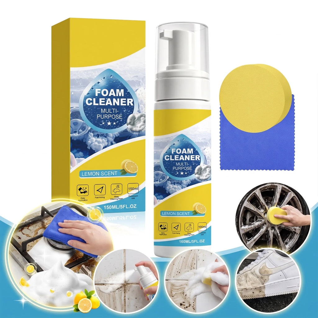 Multi Purpose Foam Cleaning Kit Deep Stain No Scrub Car Interior Universal Detailing Set Household Auto Care Treatment Set