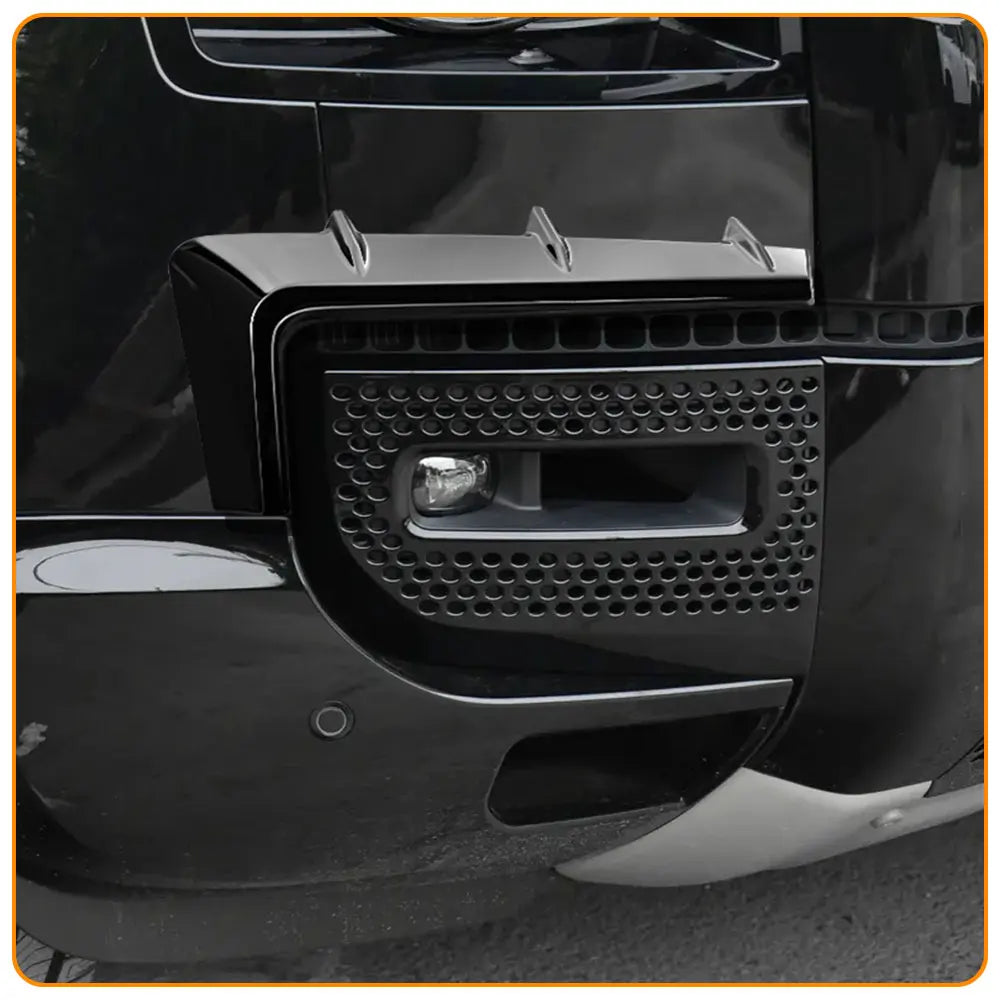 Fog Light Eyebrows Strips Sticker Lip Diffuser Spoiler Front Bumper Splitter for Land Rover Defender 2020 -2025 Body Kit