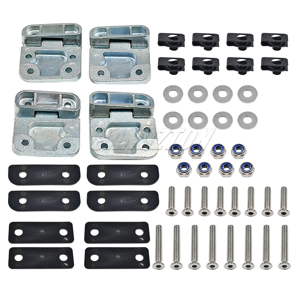 For Land Rover Defender 1 Set New Front Door Heavy Duty Hinge with Stainless Steel Nut Bolt Kit DA1070W LRC1072 Car Accessories