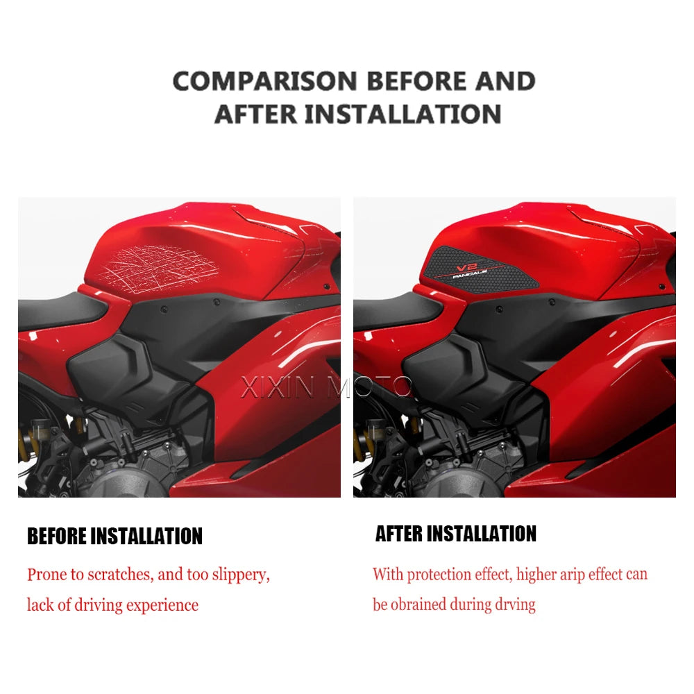 For Ducati Panigale V2 S 2025 2026 Motorcycle Fuel Tank Sticker Rubber Non-slip Sticker Panigale V2 V2S