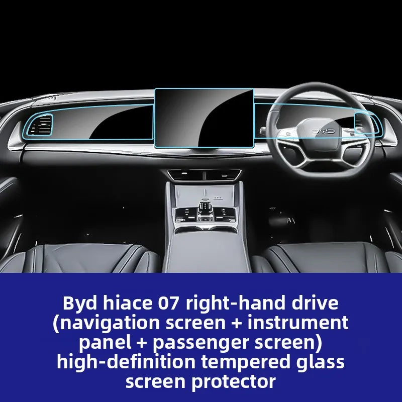 RHD for BYD Sealion 7 Ultra-Clear Anti-Glare Tempered Glass Screen Protector Car Navigation Touch Screen Protective Film