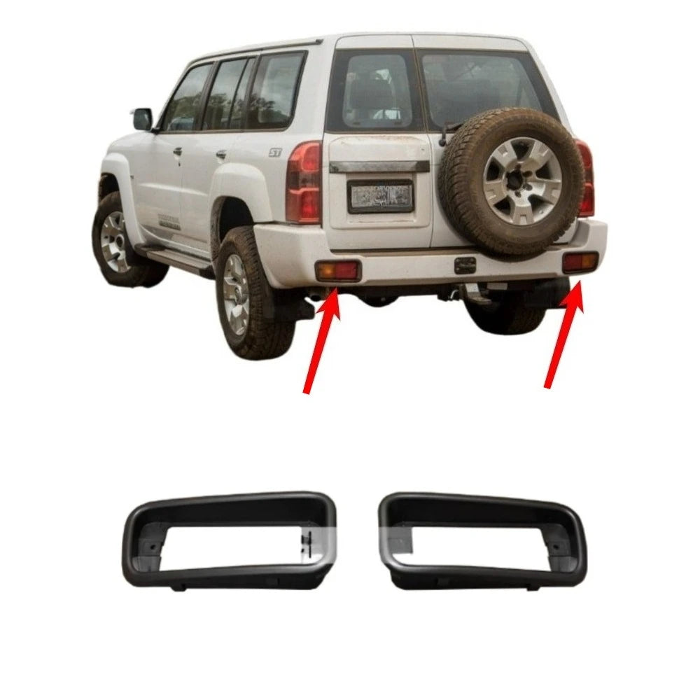 1 Piece Rear Bumper Lamp Cover for Nissan Patrol Y61 Rear Bumper Light Frame for Y61 Bumper Cover Signal Lamp Cover