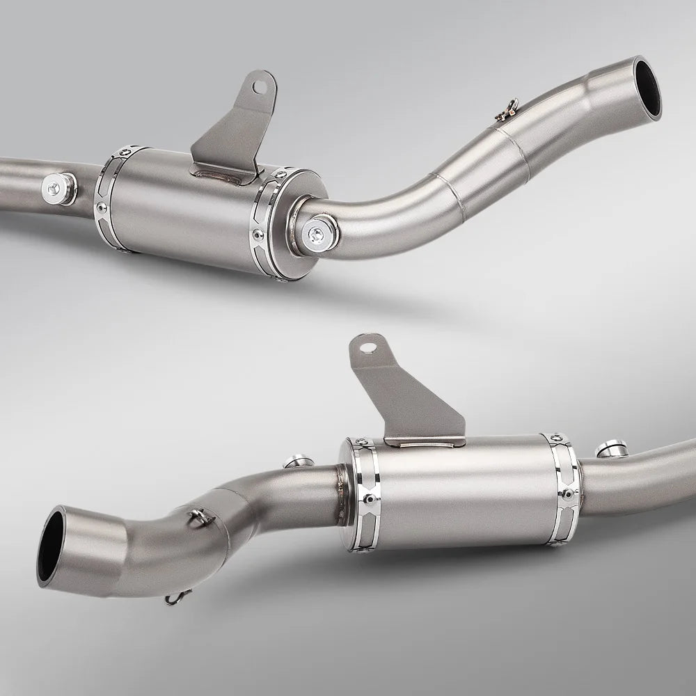 For YZF-R7 XSR700 MT-07 Motorcycle Exhaust Full System Front Pipe With Dual O2 Sensor And Slip-On Tail Muffler Moto Parts