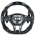 for Mercedes Benz W204 W212 W218 W117 W116 GLC CLS Class a LED Carbon Fiber Handmade Leather Steering Wheel Without airbags