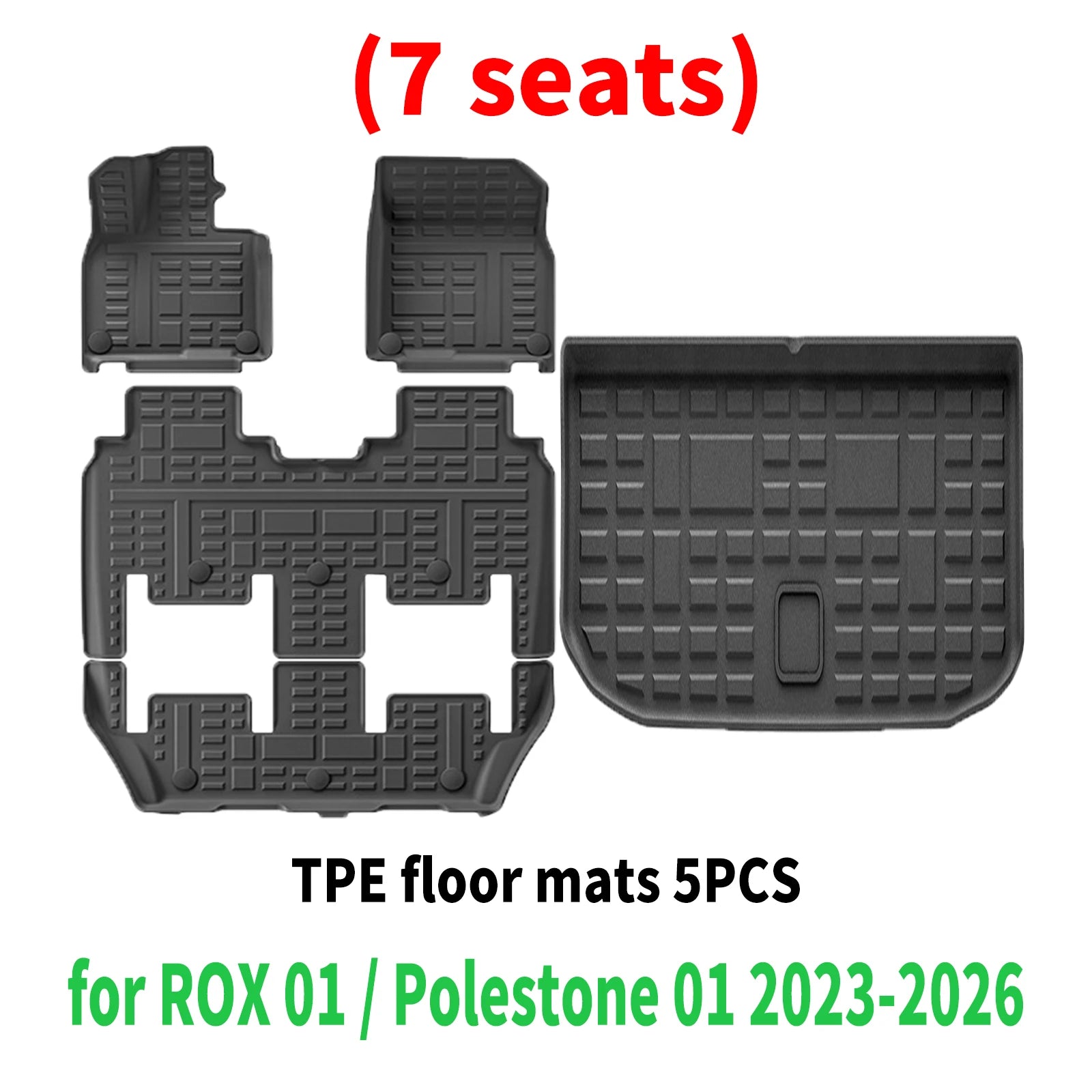 for ROX 01 / Polestone 01 2023 2024 2025 2026 Waterproof 3D TPE Car Mats, Perfect Fit, Odorless Accessories