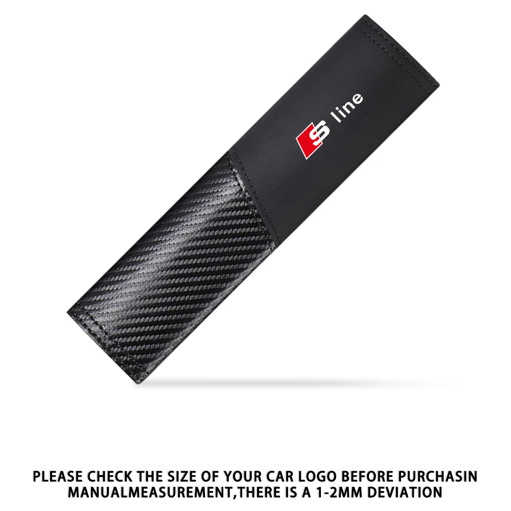 1Pcs Car Seat Belt Shoulder Carbon fiber Protector Pads For Audi Sline TT Q1 Q2 Q3 Q4 Q5 Q6 Q7 A1 A2 A3 A4 A4L A5 A6 A7 A8 A8L