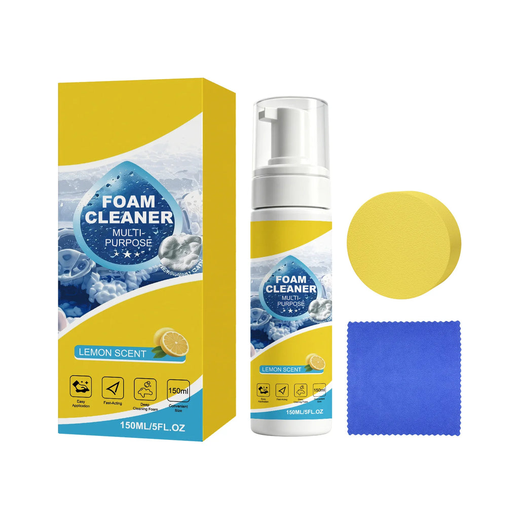 Multi Purpose Foam Cleaning Kit Deep Stain No Scrub Car Interior Universal Detailing Set Household Auto Care Treatment Set