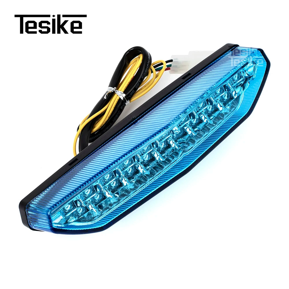 لكاواساكي نينجا ZX-6R 2007 2008 ZG14 CONCOURS 2008-2018 ZRX1200 DAEG مصباح خلفي مدمج بإشارات انعطاف LED للفرامل