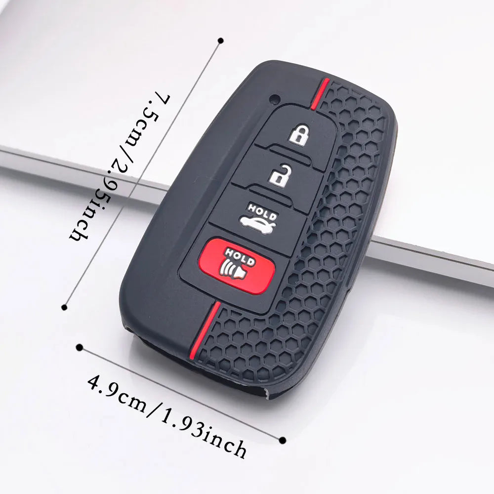Silicone Remote Car Key Case Cover for Toyota CHR Camry Corolla RAV4 Highlander C-HR Prius Land Cruiser Prado Shell Accessories