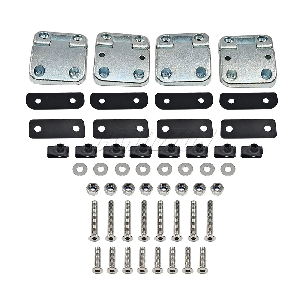 For Land Rover Defender 1 Set New Front Door Heavy Duty Hinge with Stainless Steel Nut Bolt Kit DA1070W LRC1072 Car Accessories