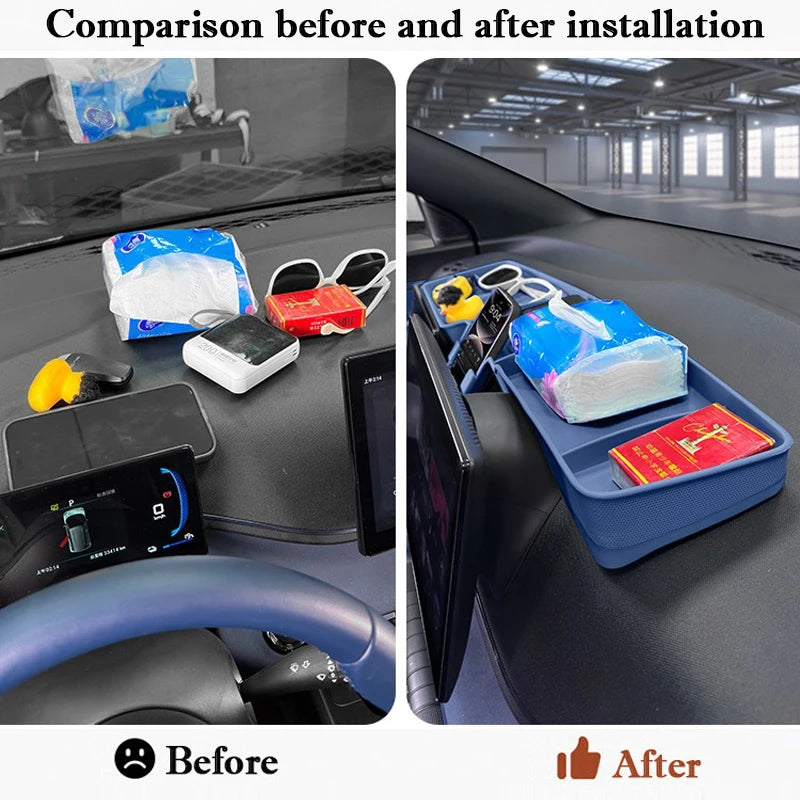 For BYD Seagull Dolphin Mini Surf Car Instrument Panel Multifunctional Storage Tray Dashboard Screen Rear Storage Organizer Box