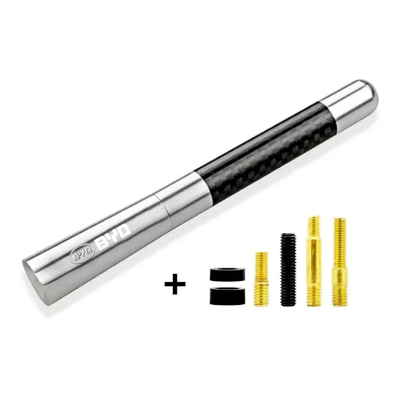 Strong Signal 12cm Car Antenna for BYD Atto 3 Seal Dolphin Sealion 6 Yuan Plus Seal U Tang Telescopic Carbon Fiber Radio Antenna