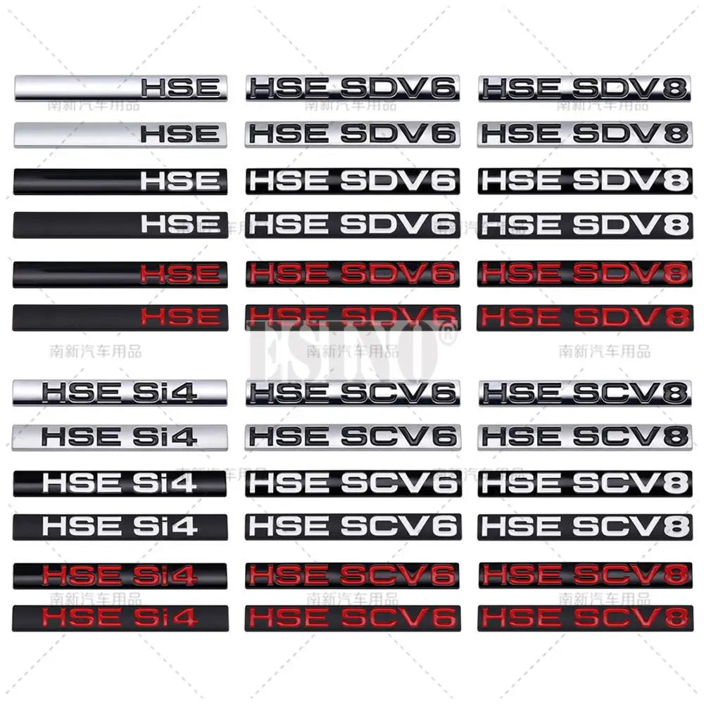 New 3D HSE SDV6 SDV8 ABS Adhesive Emblem Badge Decal for Land Rover Ranger Rover Voguese Defender