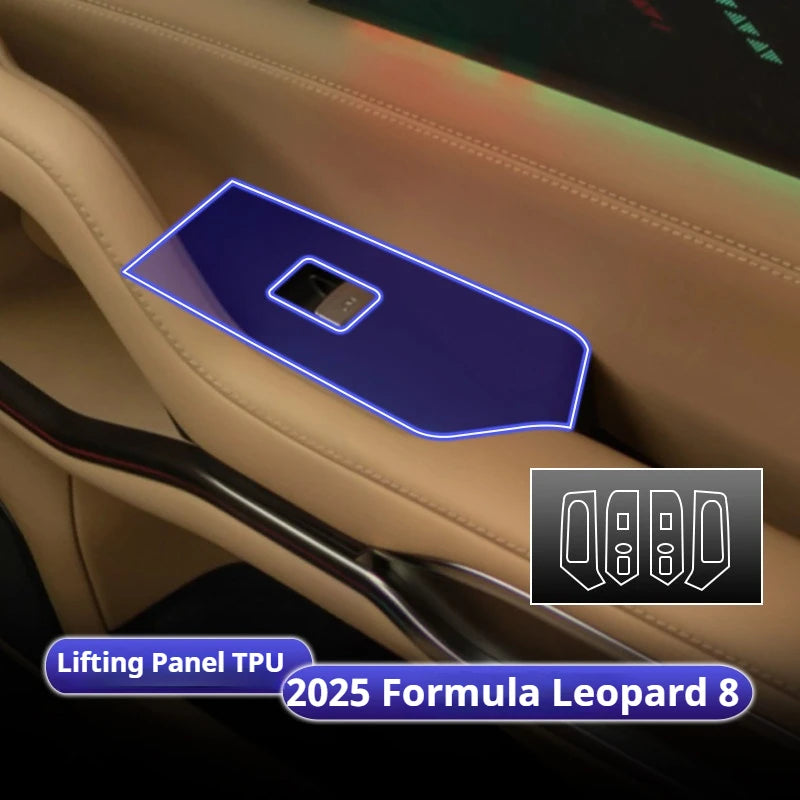 For BYD Formula Leopard 5 8 Car Interior Protection Film TPU Center Console Anti-Scratch Film Car Interior Stickers