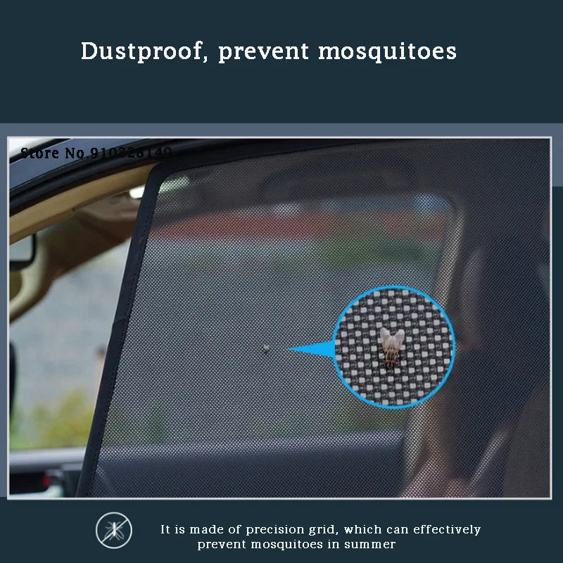 For Polestones 01 ROX 01 2024 2025 Car Sunshade Mesh Sunshield Side Window Sun Visor Sunscreen