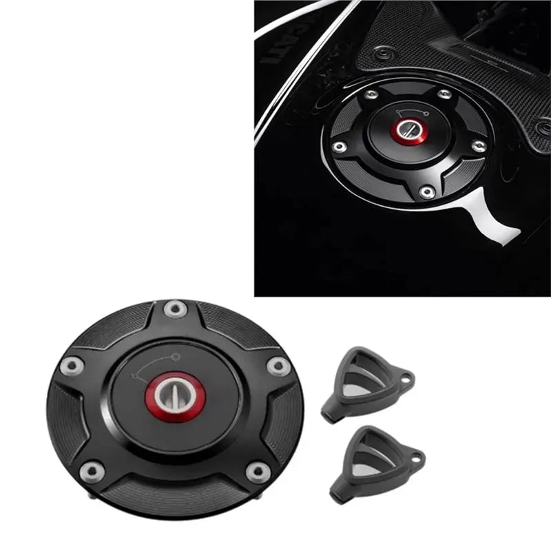 AB16-Aluminum Alloy Quick Release Motorcycle Fuel Tank Cap Cover For Ducati Panigale V4 899 959 1299 Streetfighter V4 V2