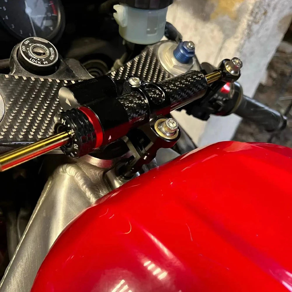 Universal DIMOTIV Matris Adjustable Steering Damper for Kawasaki Ninja 400 300 250 Honda CB650F Yamaha R1 YZF-R3 R25 Tracer