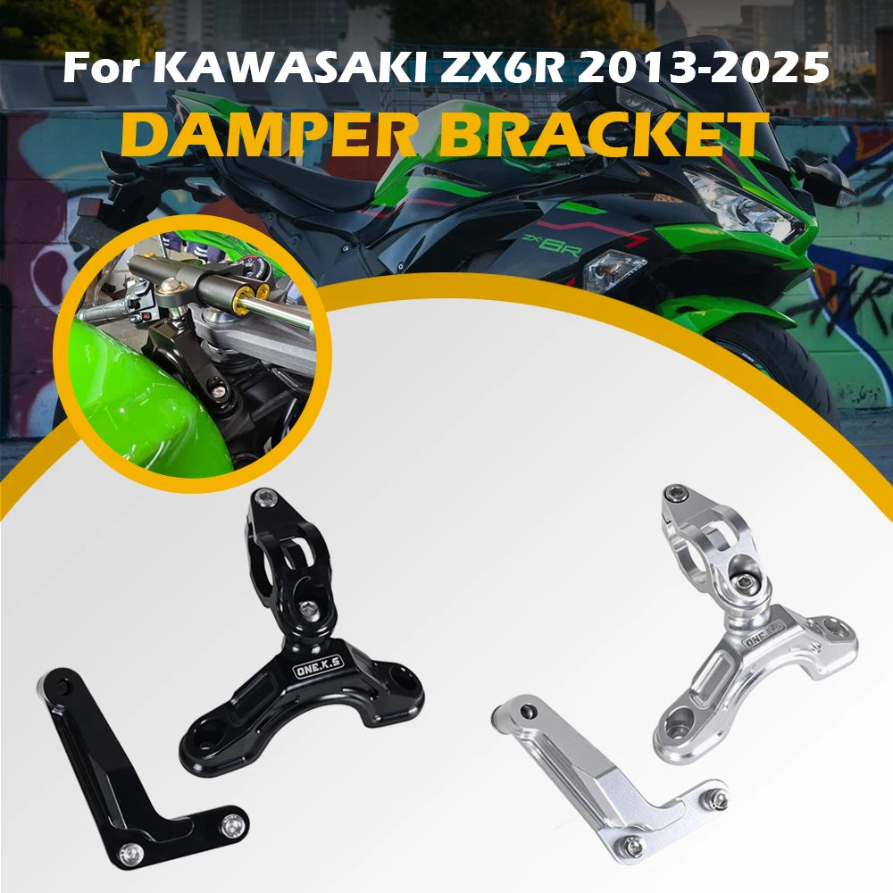 Motorcycle Accessories Steering Stabilizer Damper Bracket Mount For Kawasaki Ninja ZX-6R 636 ZX 6R ZX6R 2013-2025