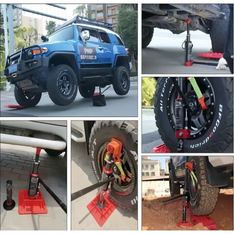 Manual Hydraulic Lifting Jack Steel Construction Off-Road Recovery SUV Tire Change Emergency Vehicle Maintenance