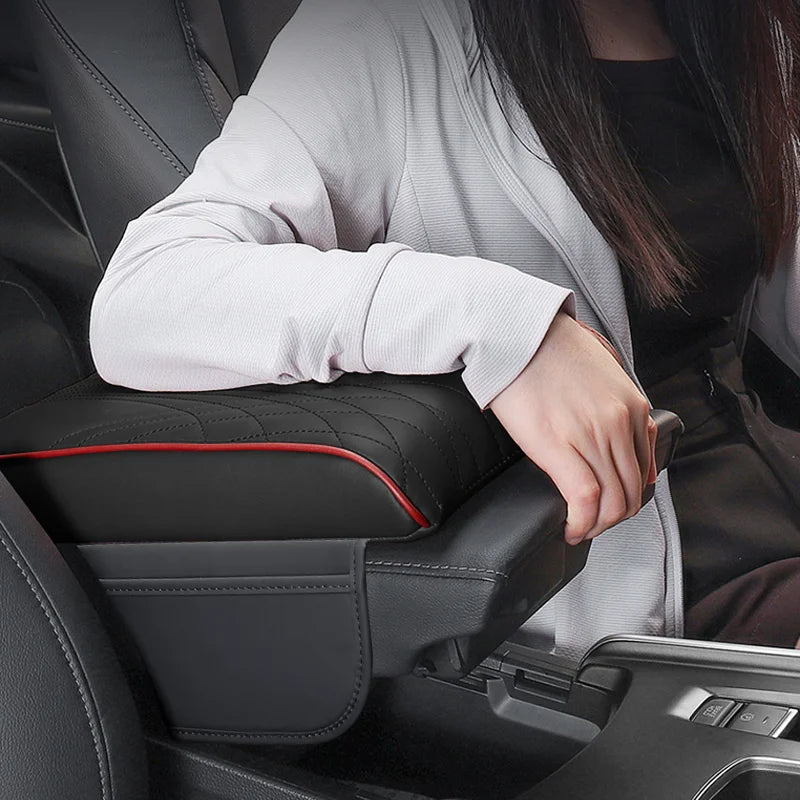 Car Armrest Heightening Cushion with Side Storage Bag for BYD Seagyll V2l Dolphin Mini Atto3 F3 E6 G3 Ea1 Dmi Elbow Support Pad