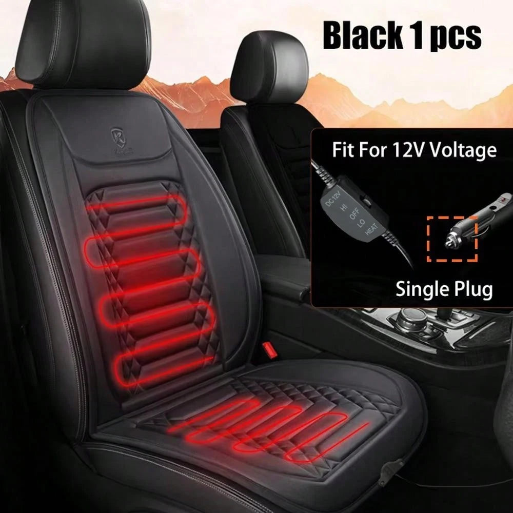 12V Heated Car Seat Cover Heating Pad Fast Car Seat Heater Flannel Heated Cars Seat Protector Seat Heating Cover Car Accessories
