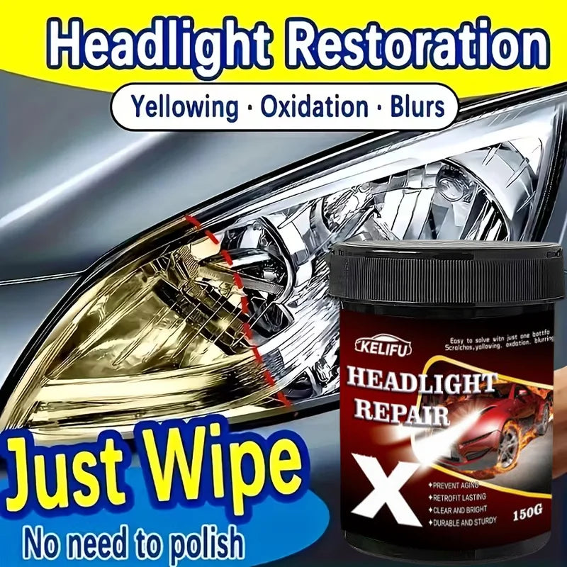 Car Headlight Restoration Polishing Kit Headlamp Repair Car Light Polisher Cleaning Paste Auto Paint Care Refurbish Agent