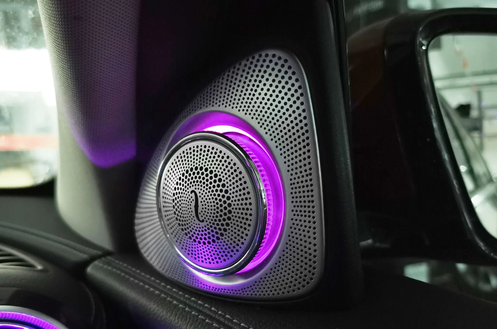 64 Colors 3D Rotary Tweeter Speaker with Ambient Lighting System for Mercedes Benz E-class W21302016-2020