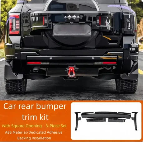 Car Front and Rear Bumper Trim Kit Suitable for BYD Leopard 8 2024 2025 Modified Car Black Warrior Front Rear Bumper Accessories