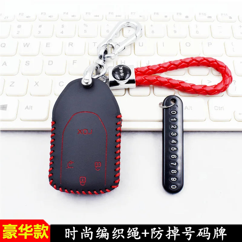 Leather Key Cover For Rox Polestones Adamas 2026 Car Key Bag Case Wallet Holder