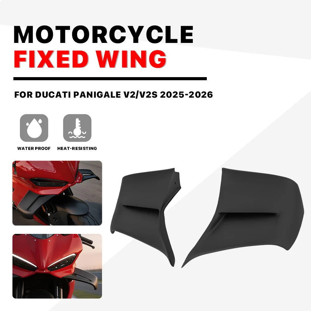 New Motorcycle Winglets Spoiler V2 wings Fixed Wing For Ducati Panigale V2 V2S V2R 2025-2026 Side Panels Fairing Accessories