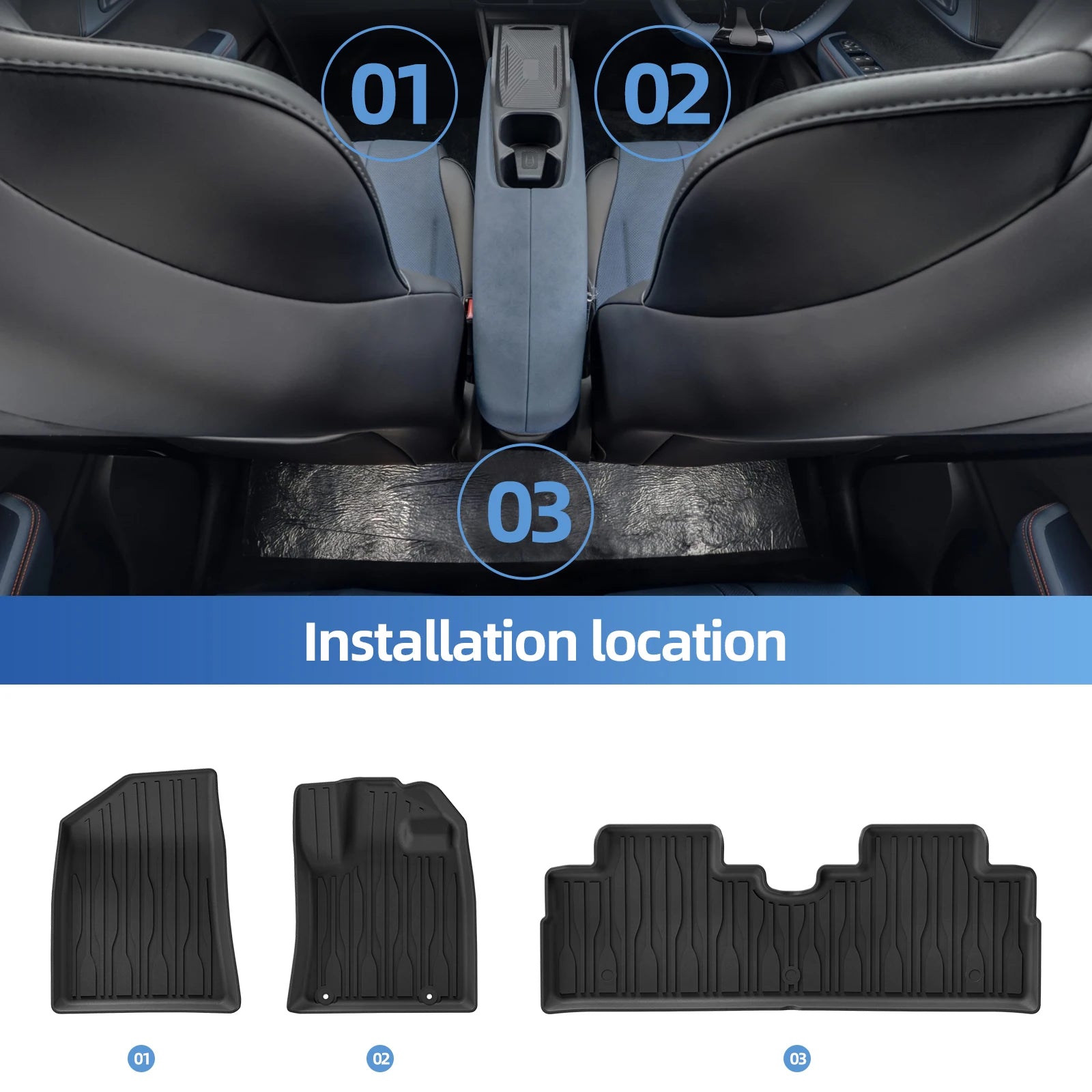 LUCKEASY Left/Right Drive for BYD Seagull/ATTO1 2025 Car Floor Mats Protective Pad Interior Accessories Waterproof Trunk Mat