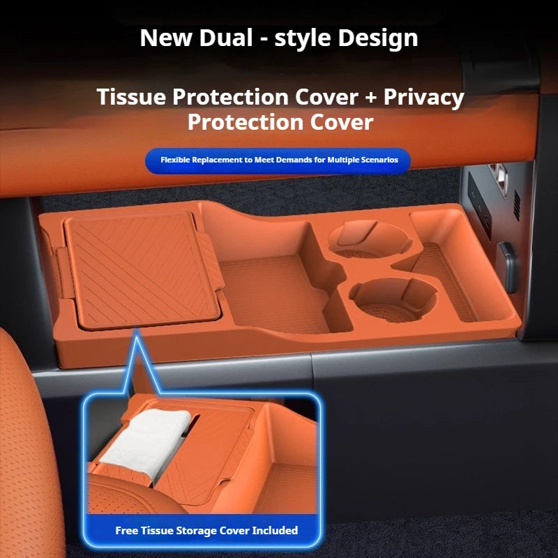 For BYD Ti7 Formula Leopard Titanium 7 Center Console Lower Storage Boxsilicone Storage Box Center Console Modify Anti-slip Pad