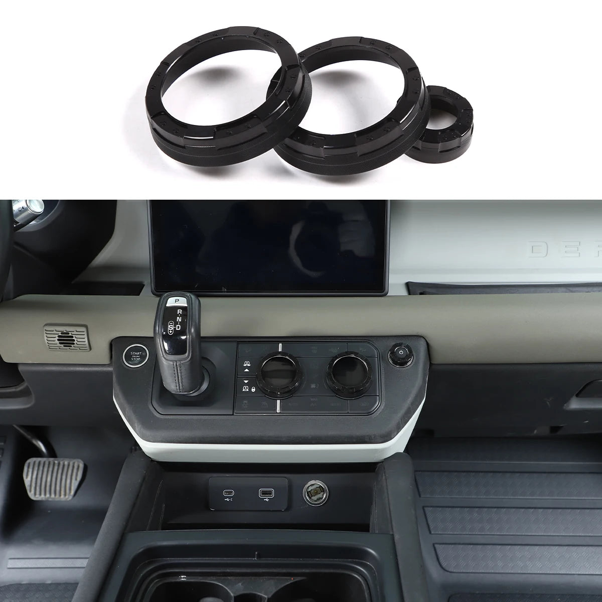 For Land Rover Defender 90 110 130 2020+ Aluminum Alloy Black Car Tailgate Window Storage Fence Foldable Pallet Rack Accessories