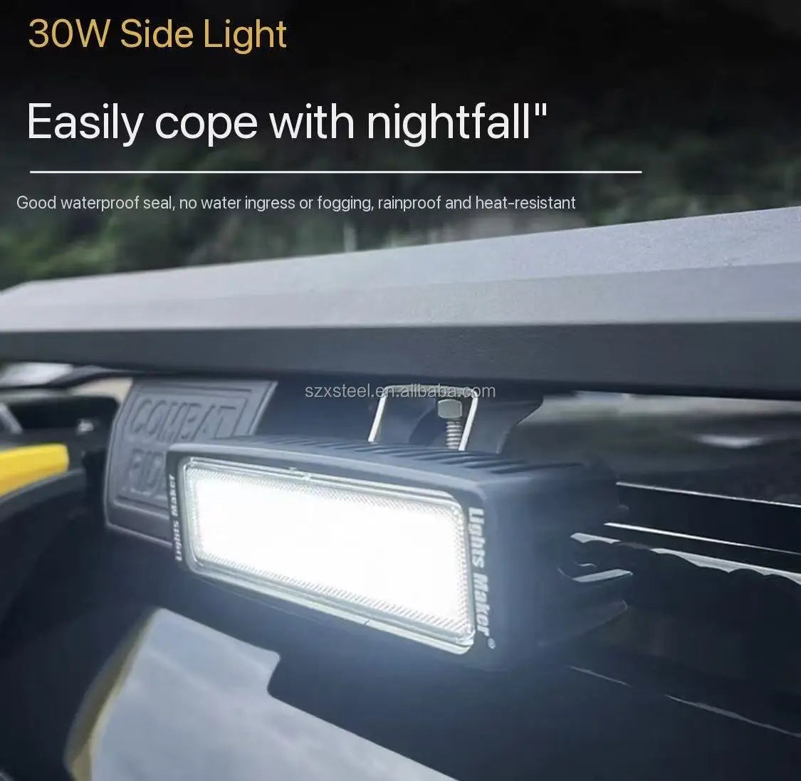 For Rox 01 Auto Parts Rebates on the Side Lights of the Car's Roof to Install LED Spotlights for Off-road Driving.