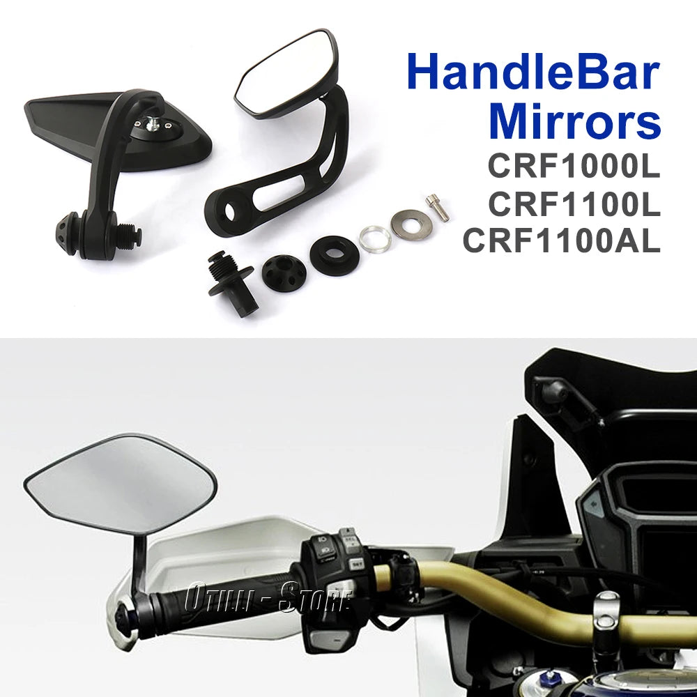 For Honda CRF1000L CRF1100L Africa Twin Adventure Sport CRF1100AL Motorcycle HandleBar Mirrors Rear View Side Mirror Kit