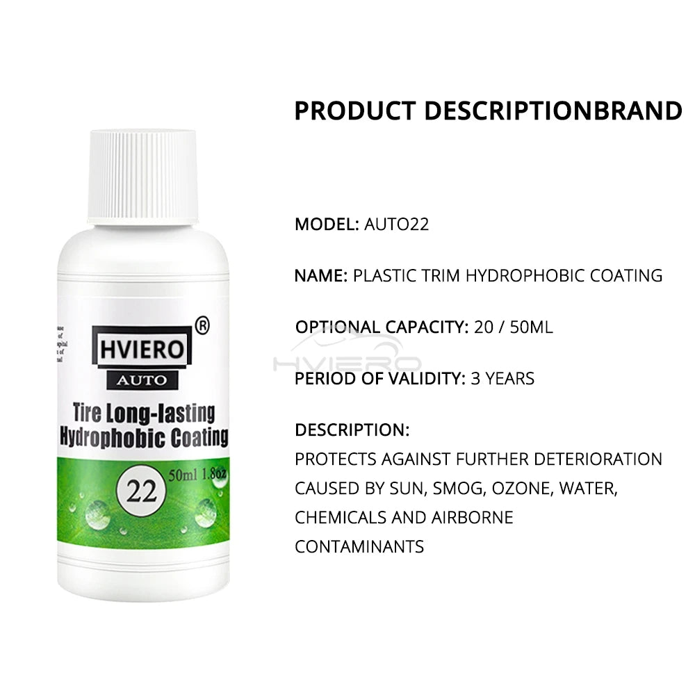 20ml/50ml/100ml Car Leather Refurbish plastic wash Tire Hydrophobic Coating Cleaning Agent Polishes Care Tools Auto Accessories