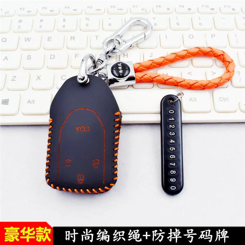 Leather Key Cover For Rox Polestones Adamas 2026 Car Key Bag Case Wallet Holder