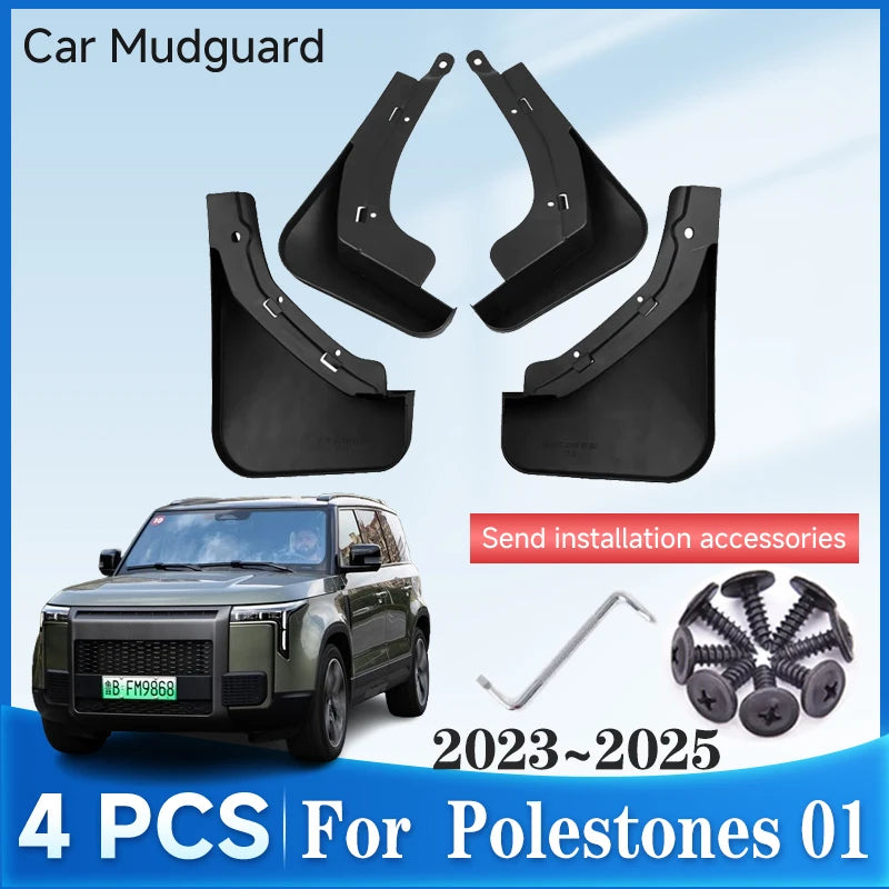 Car Mudguards For Rox Polestones 01 2023 2024 2025 Anti-splash Mudflap Mudguards Splash Guards Mud Flaps Fender Car Accessories