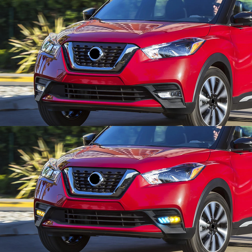 LED Fog lamp Daytime Running Light DRL For Nissan Sentra 2020 Xtrail Rogue Kicks 2017 2018 2019 2020 Qashqai 2019 2020 Headlight