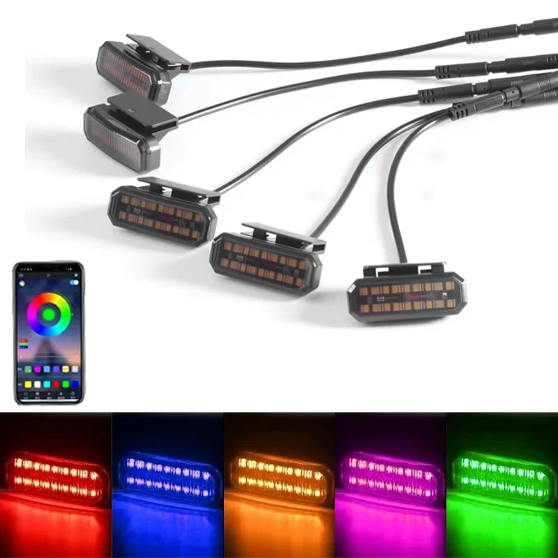 18LED Front Grille Light FOR BYD LEOPARD 8 DENZA B8 Car Daytime Running Light Wheel Eyebrow Lamp For Pickup Offroad 12V