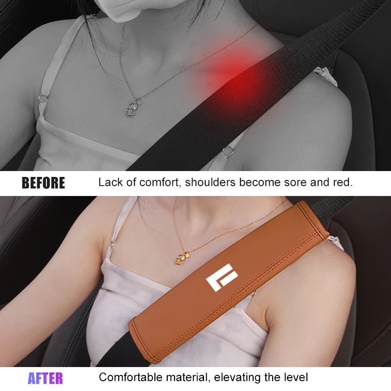 For BAIC Jishi Polestone 01 Rox 01 2023 2025 Leather Car Safety Belt Shoulder Cover Interior Accessories Seat Belt Protector Pad