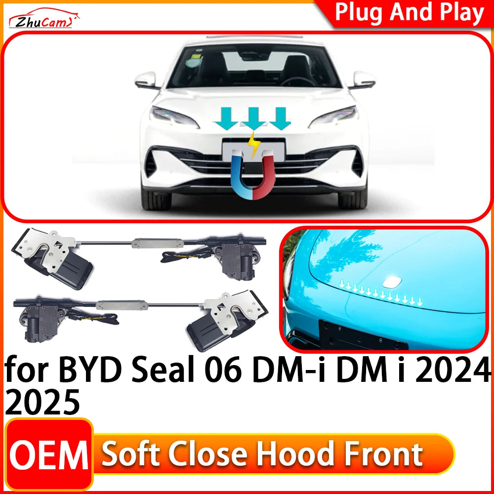 for BYD Seal 06 DM-i DM i Car Auto Latching Power Closing Electric Front Hood Latch Powered Frunk Motorized Hood Closure System